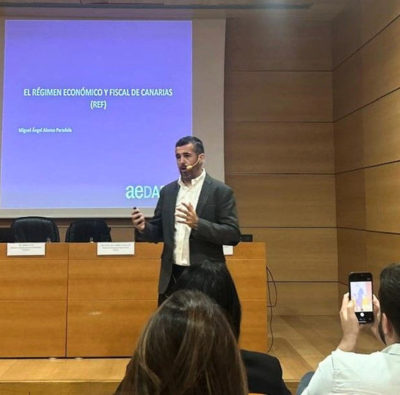 Miguel Ángel Alonso Paradela en una jornada de AEDAF